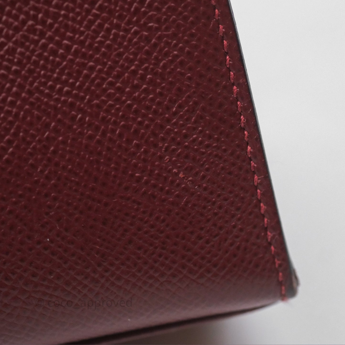 Hermès Sellier Kelly 25 Rouge H Epsom Gold Hardware