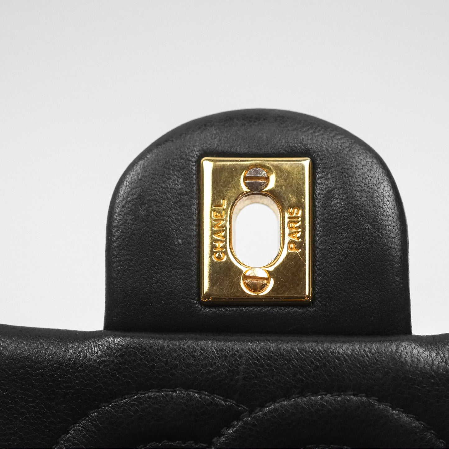 Chanel Vintage Mini Square Black Lambskin 24K Gold Hardware