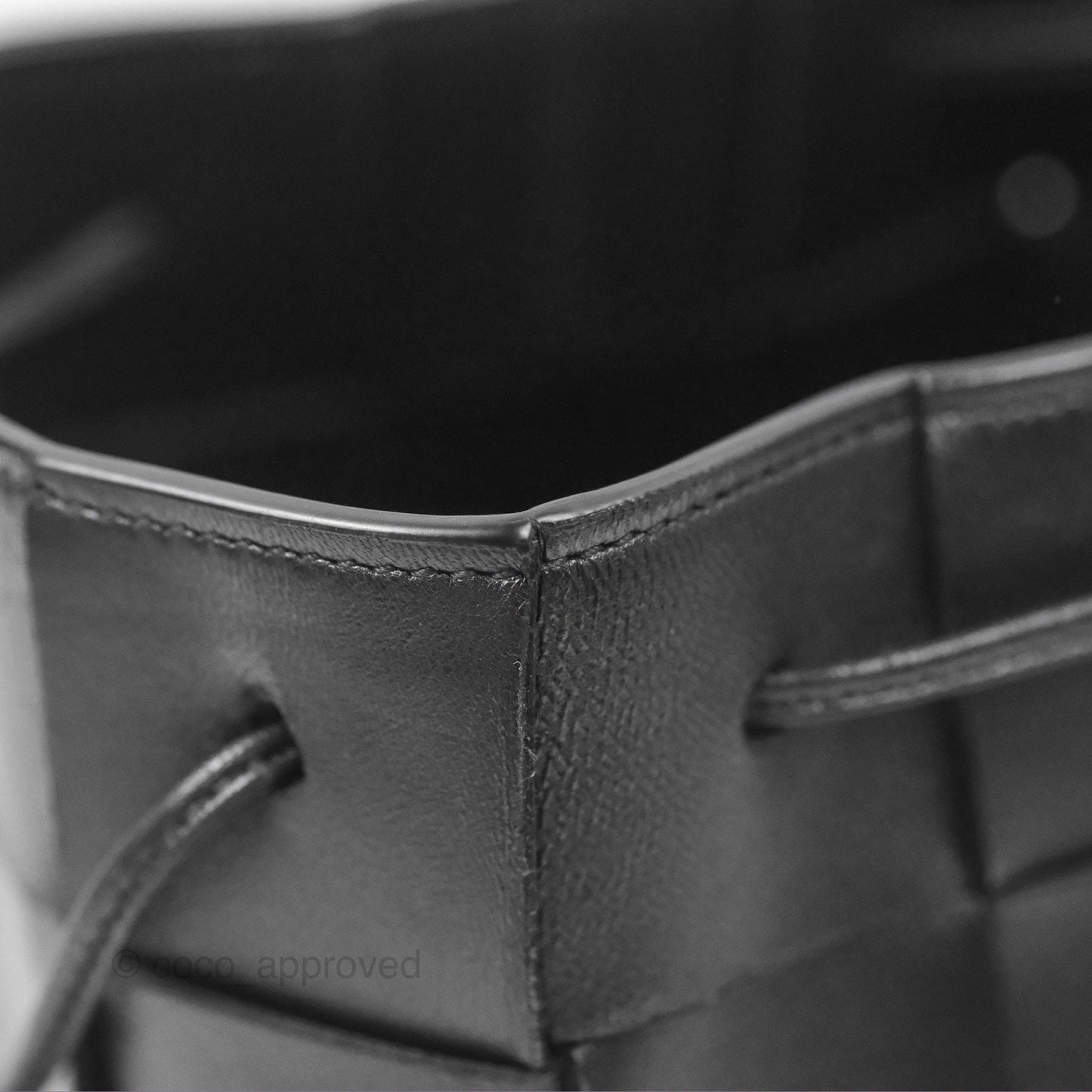 Bottega Veneta Small Cassette Bucket Bag Black Lambskin