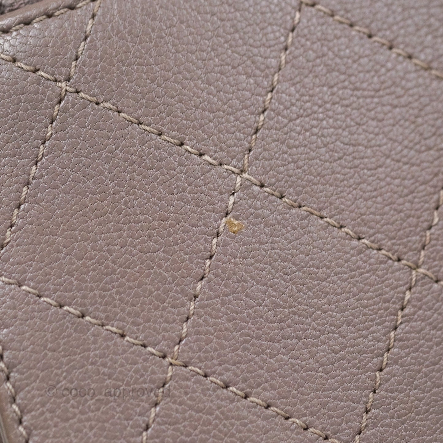 Chanel Coco Curve Flap Burnished Lilac Grey Calfskin Goatskin Antique Gold Hardware