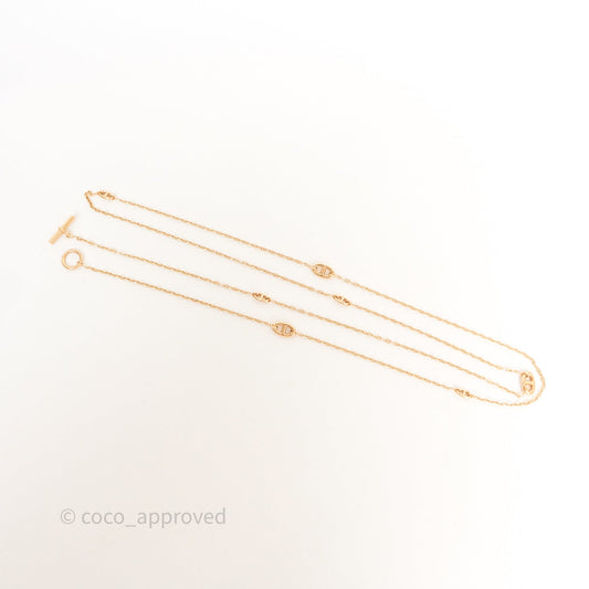 Hermes Sautoir 120cm 18K Necklace Gold Tone