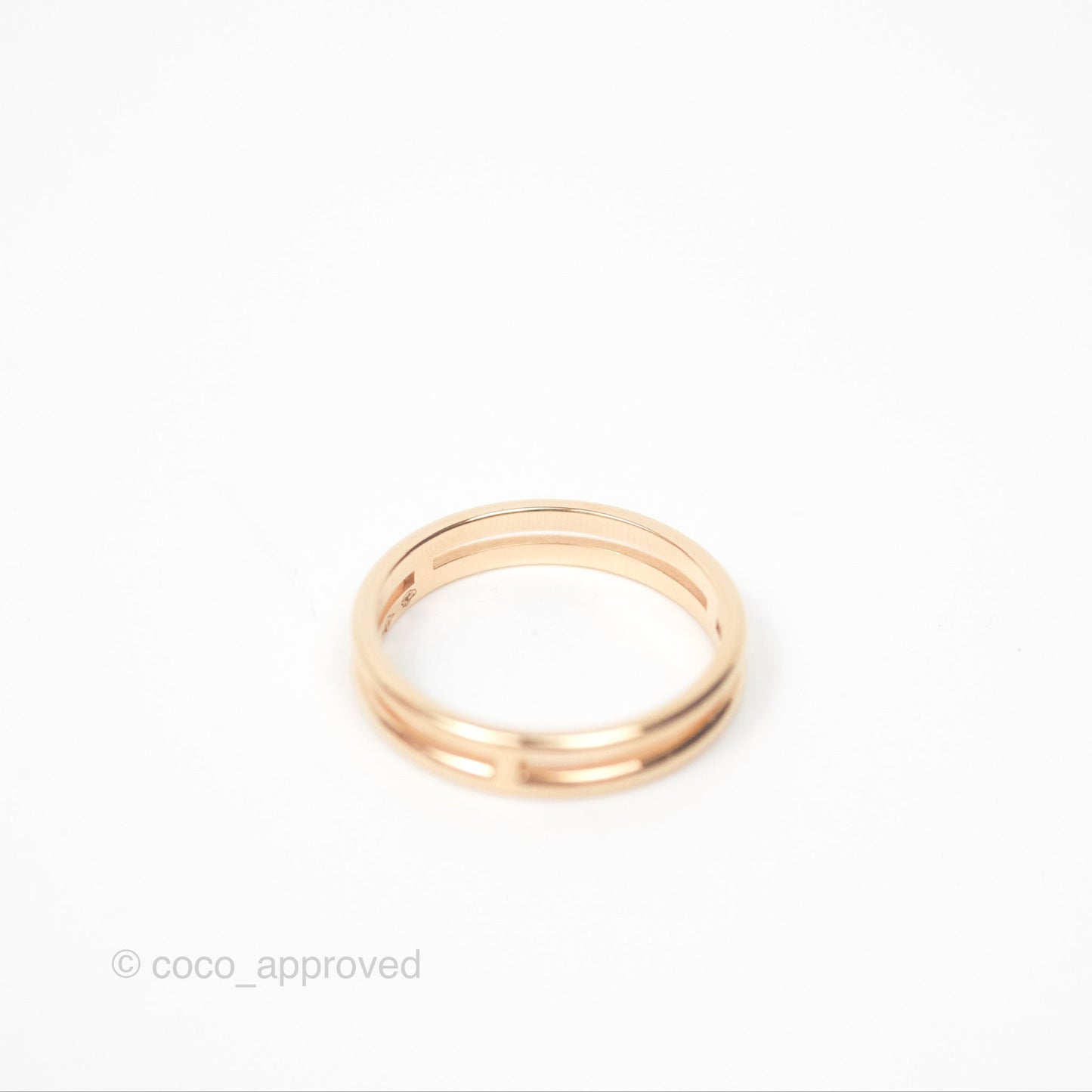 Hermes Ariane Wedding Band Ring Rose Gold