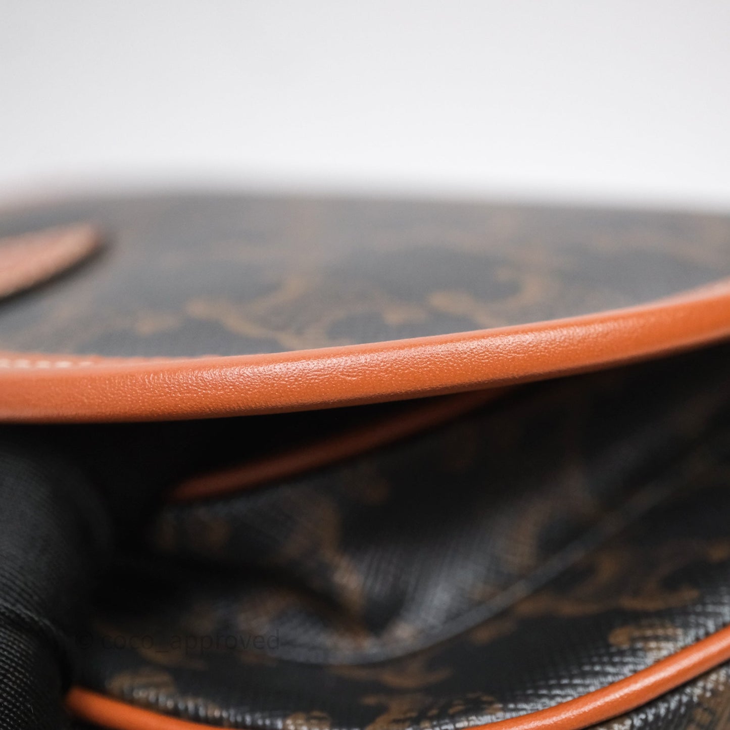 Celine Medium Folco Bag Triomphe Canvas Tan