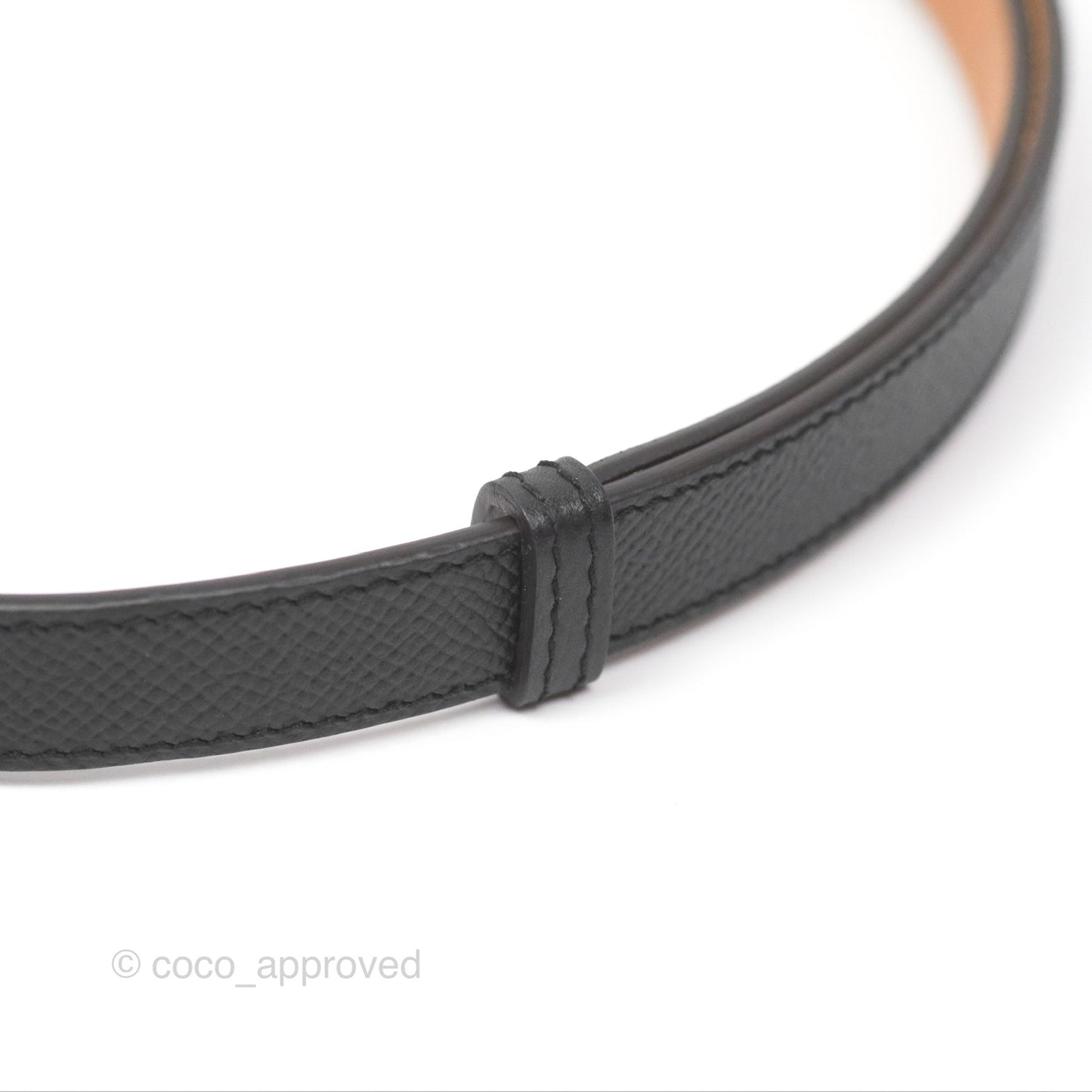 Hermès Kelly Belt Black Epsom Rose Gold Hardware