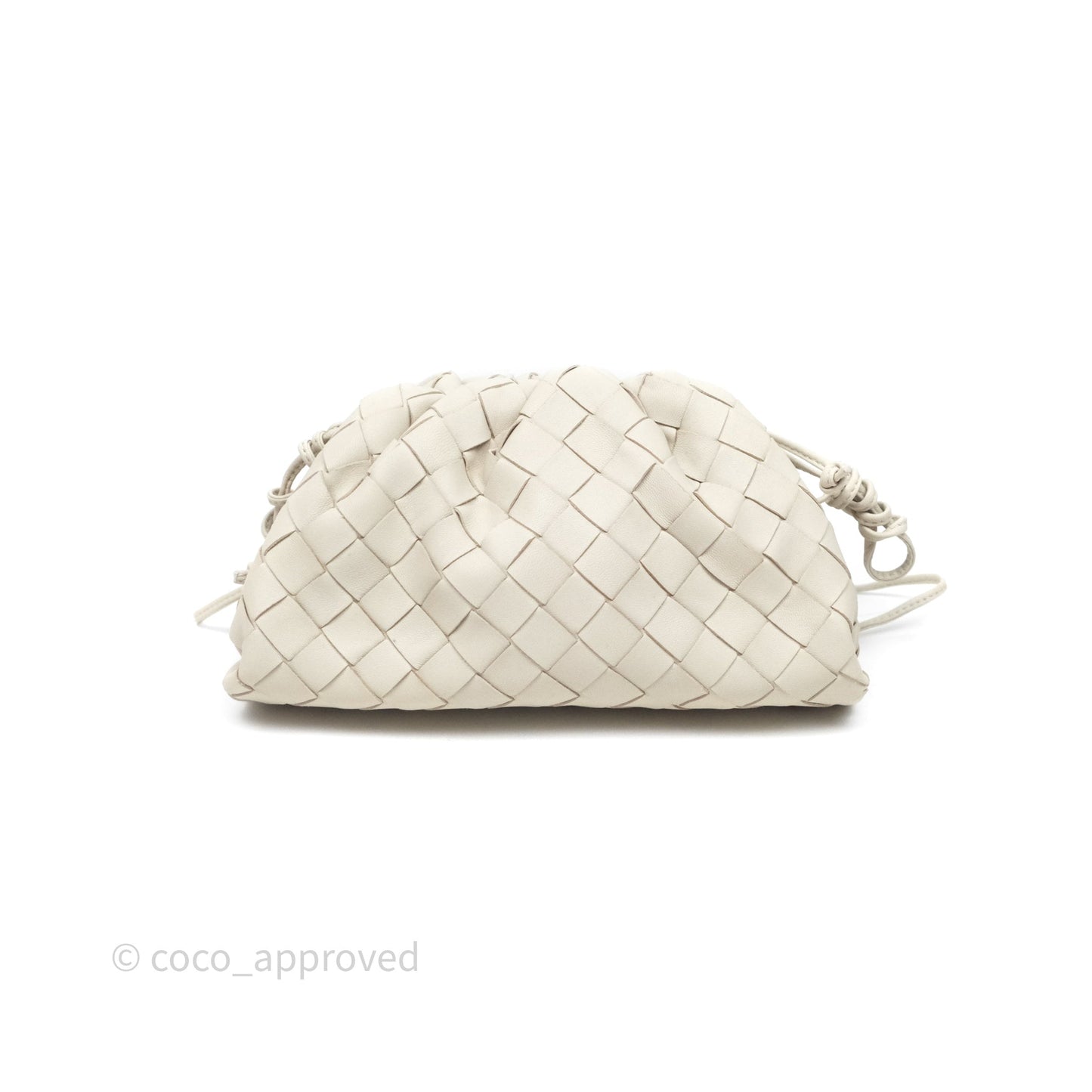 Bottega Veneta Mini Pouch Chalk Intrecciato Calfskin