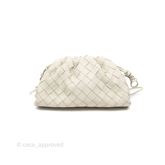 Bottega Veneta Mini Pouch Chalk Intrecciato Calfskin