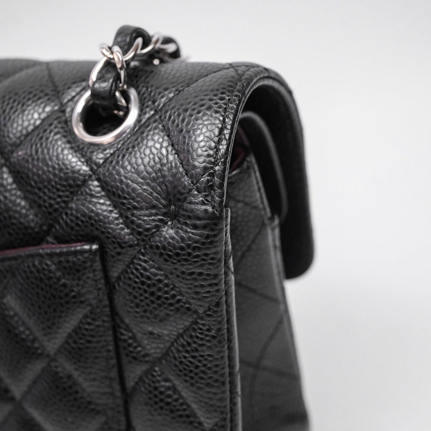 Chanel Small Classic Flap Quilted Black Caviar Silver Hardware