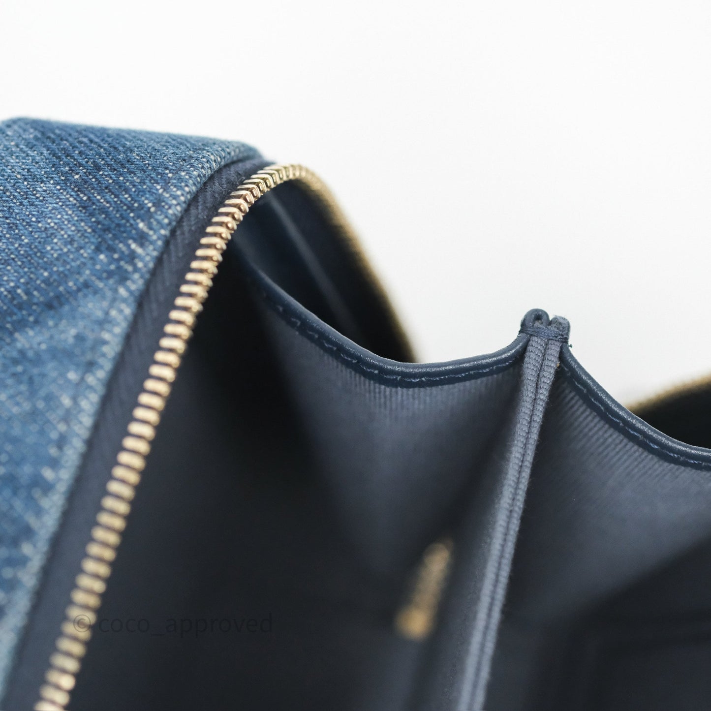 Chanel Camera Bag Quilted Denim Gold Hardware