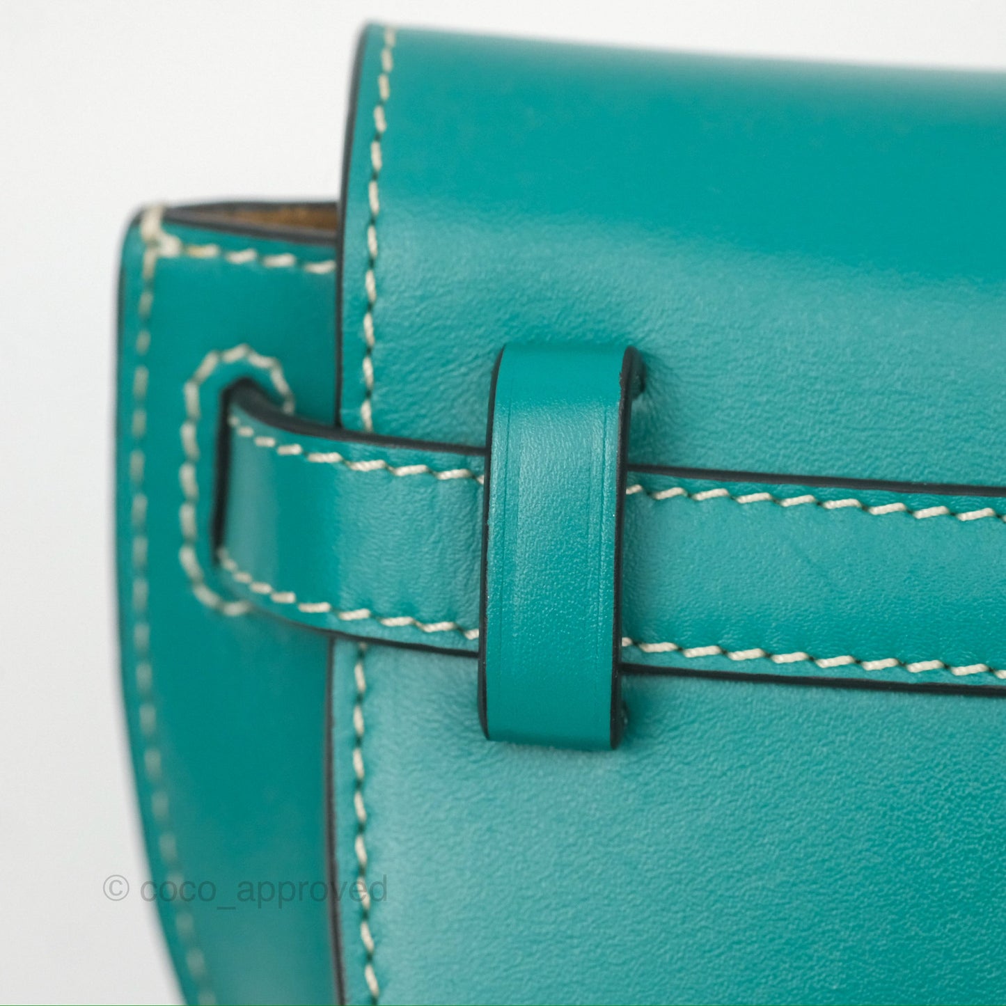 Loewe Mini Gate Belt Bag in Soft Calfskin Green