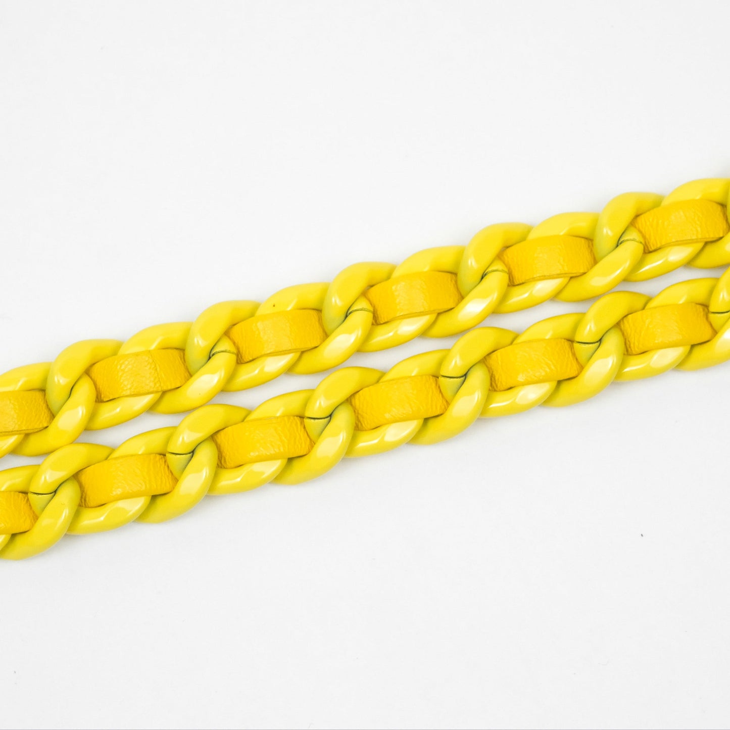 Chanel Lacquered Chain Mini WOC Yellow Lambskin