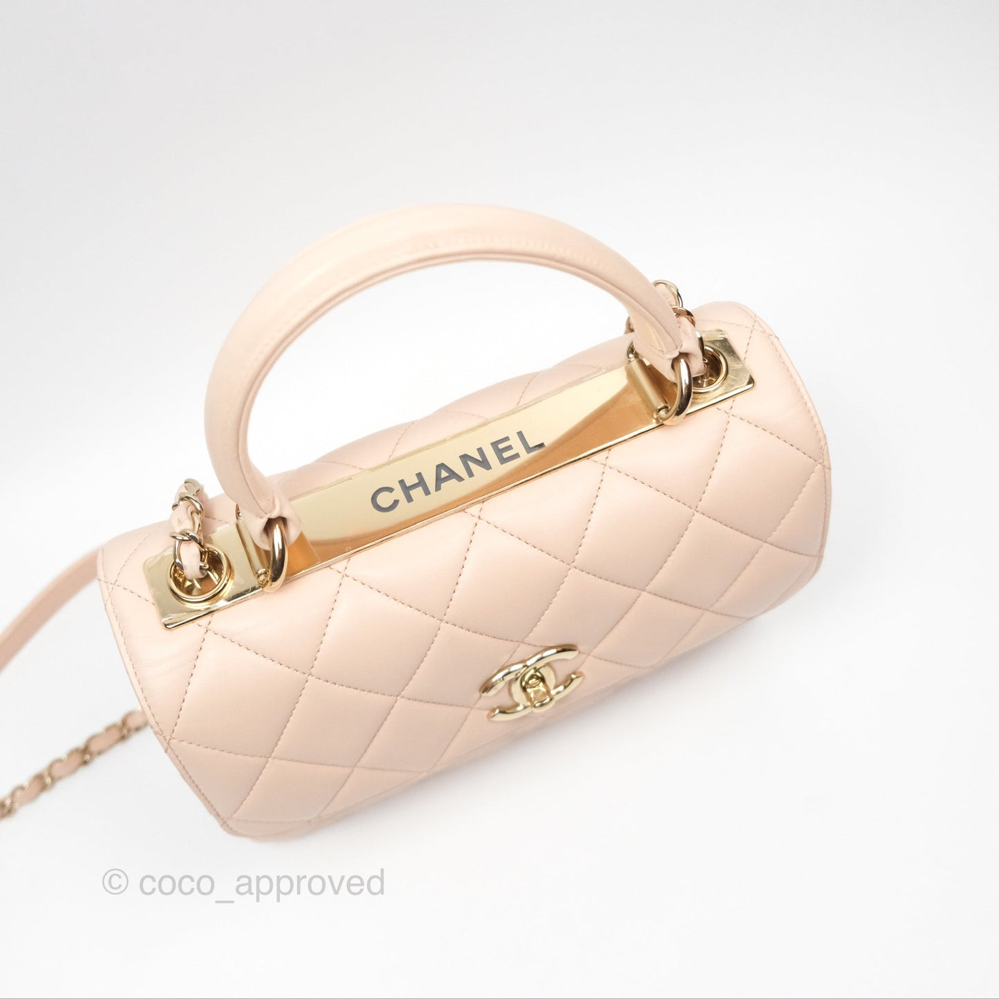 Chanel Trendy CC Small Beige Lambskin Gold Hardware