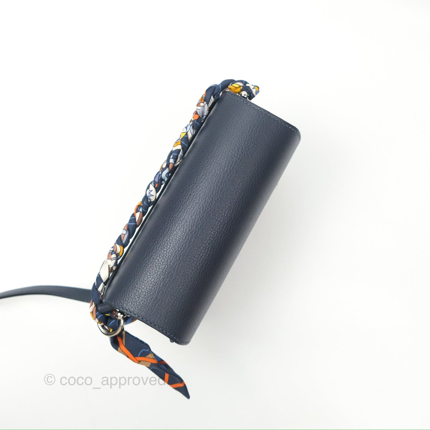 Hermès Roulis Mini 18 Blue Nuit Evercolor Palladium Hardware