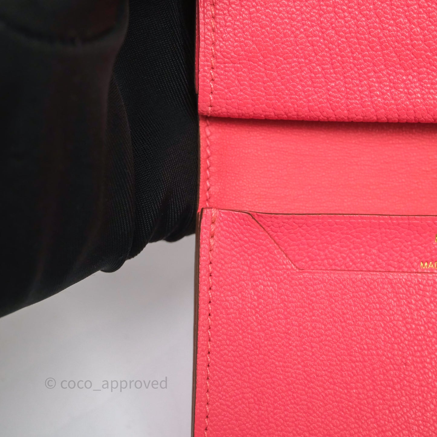 Hermès Bearn Mini Wallet Rose Lipstick U5 Chevre Mysore Gold Hardware