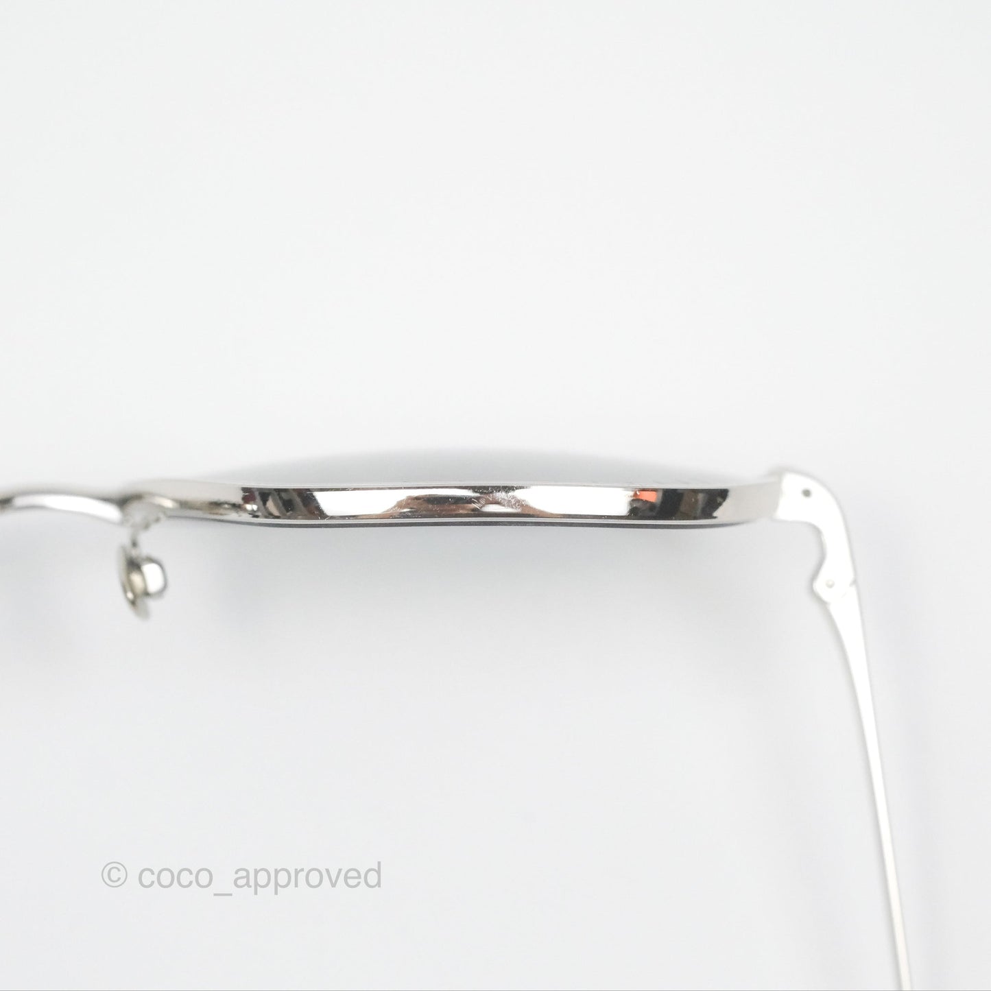 Chanel Gradient Lenses Square Sunglasses Silver Tone