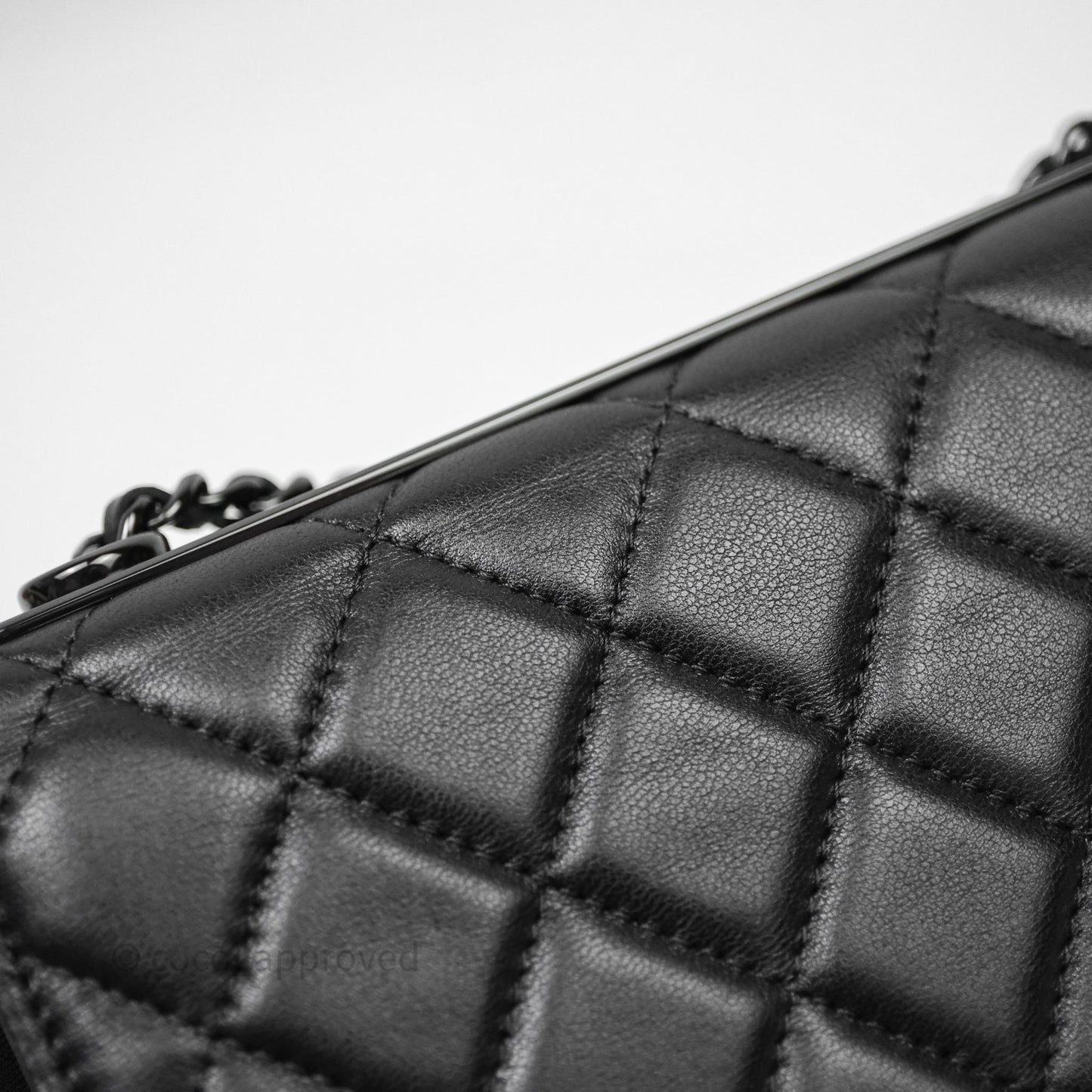 Chanel Quilted Trendy CC WOC Wallet On Chain So Black Lambskin