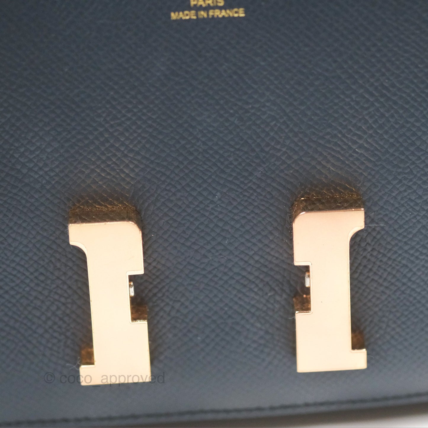 Hermès Constance Mini 18cm Bleu Nuit 2Z Epsom Rose Gold Hardware