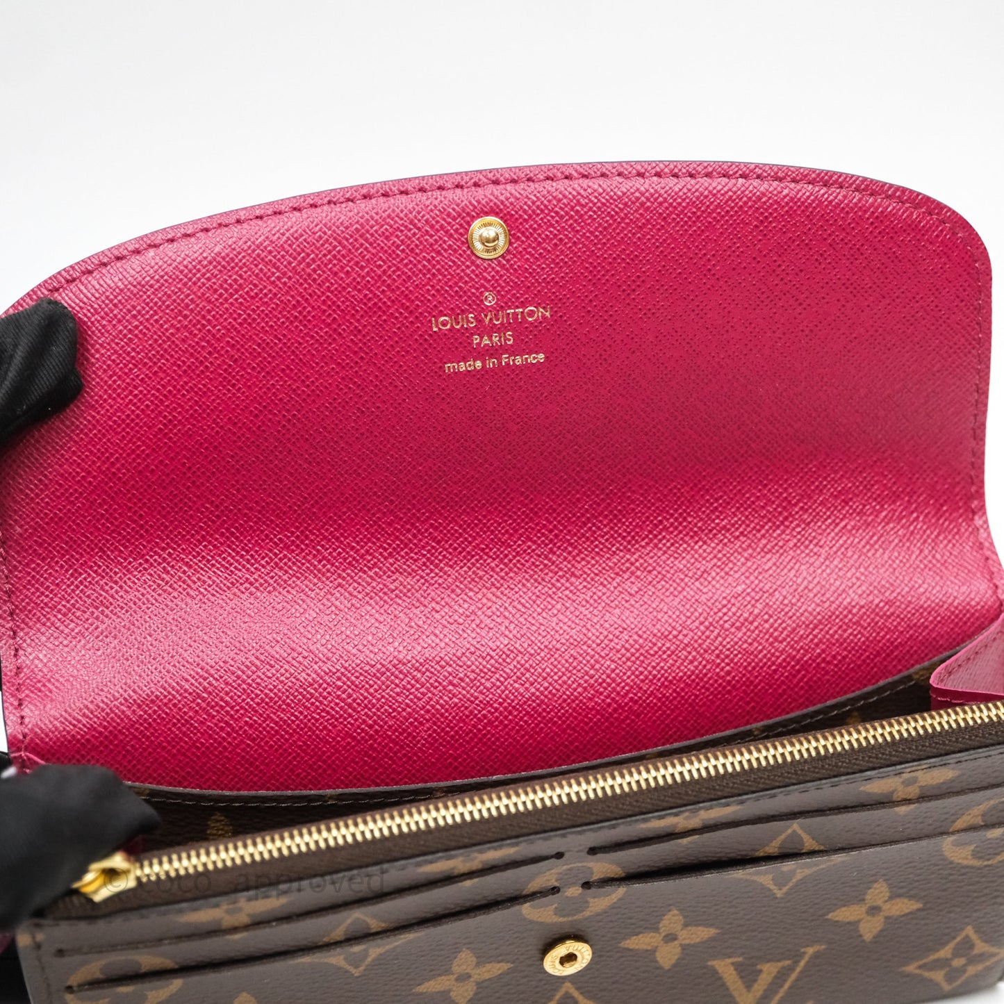 Louis Vuitton Emilie Wallet Monogram Canvas Fuchsia Pink
