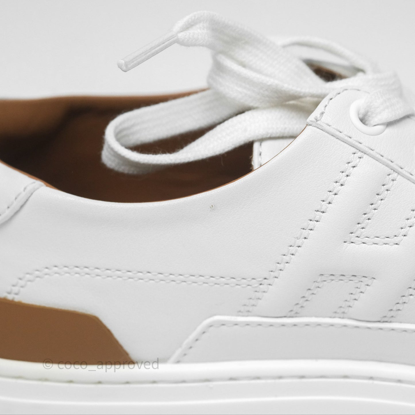 Hermès Deep Sneaker Calfskin White Size 37