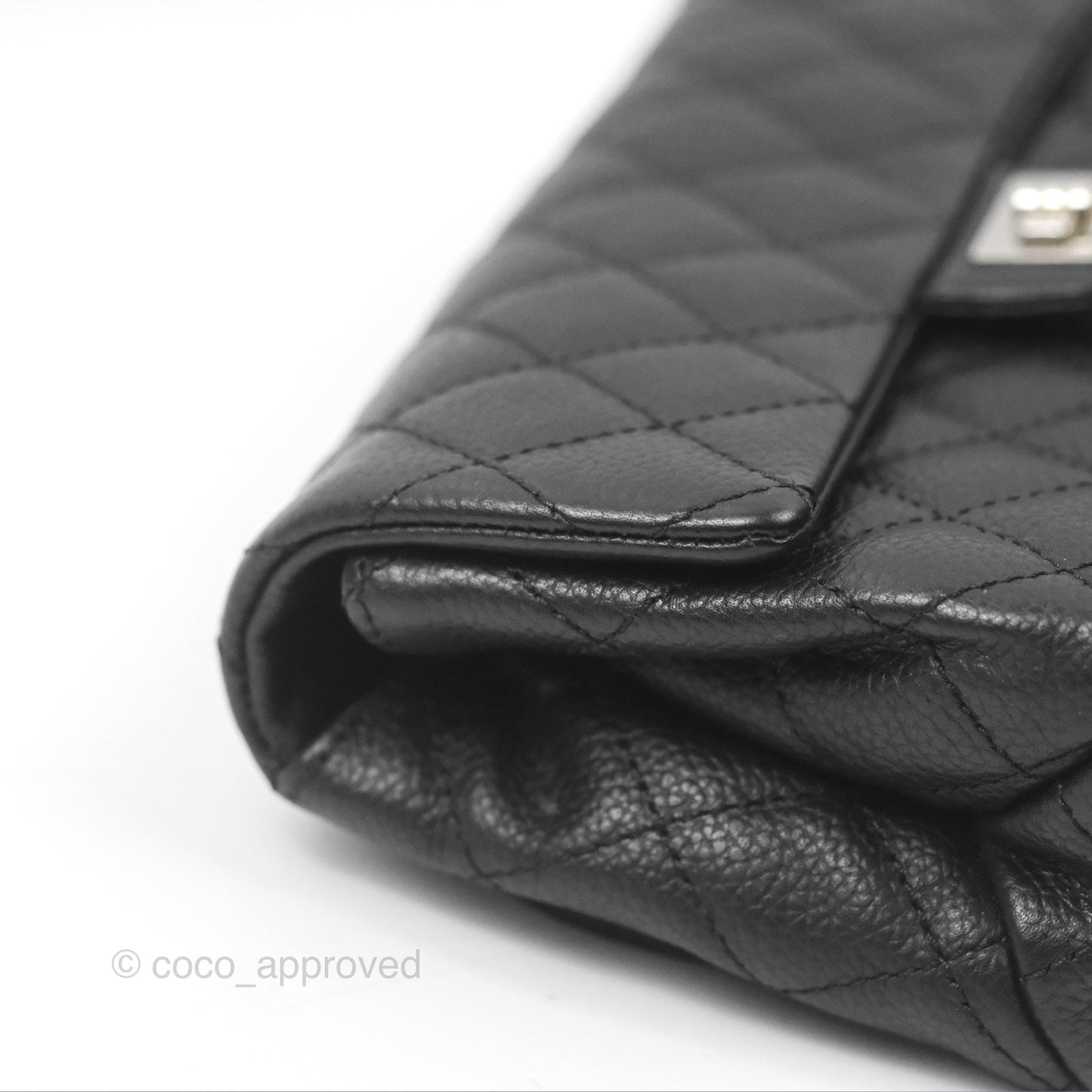 Chanel Reissue Quilted Belt Bag Black Caviar Silver Hardware