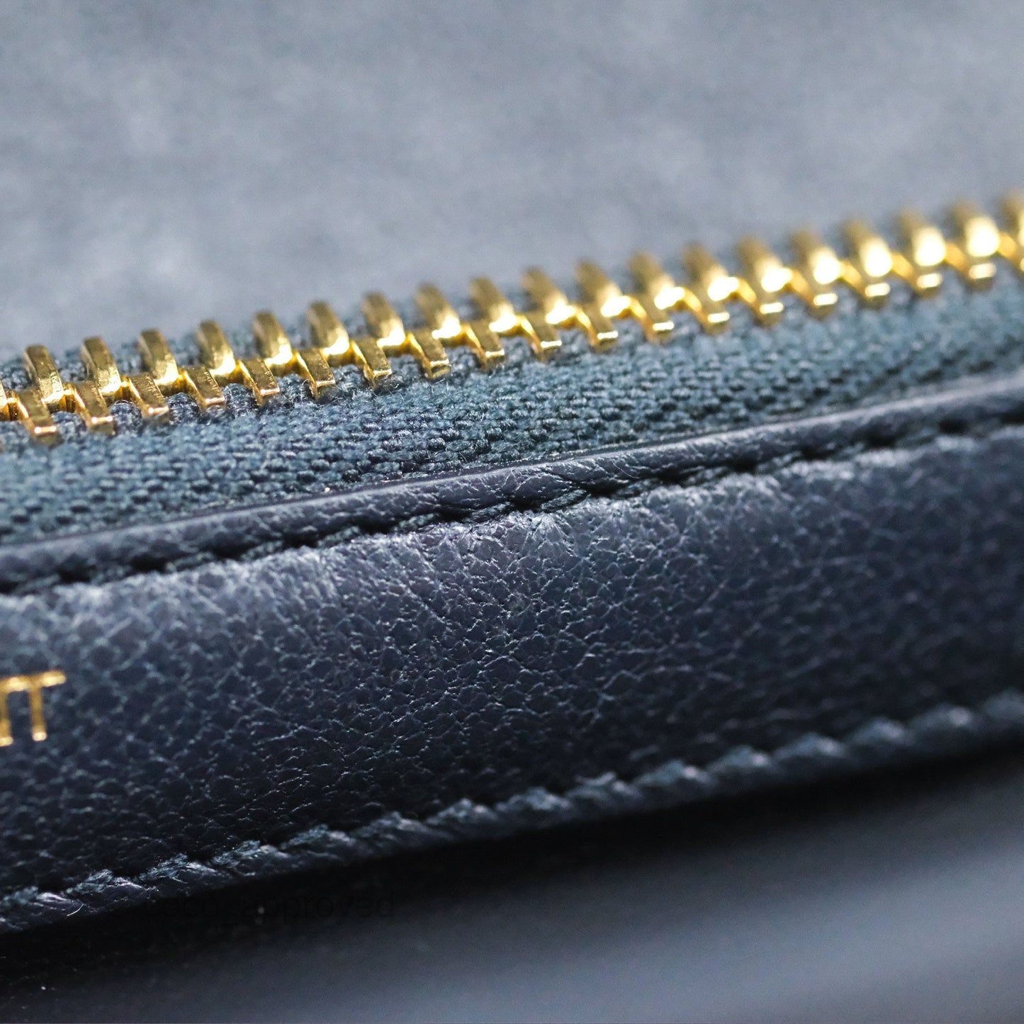 Saint Laurent Chevron Medium College Navy Chain Bag Gold Hardware
