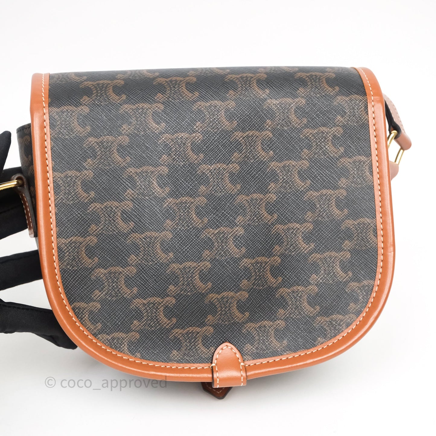 Celine Medium Folco Bag Triomphe Canvas Tan