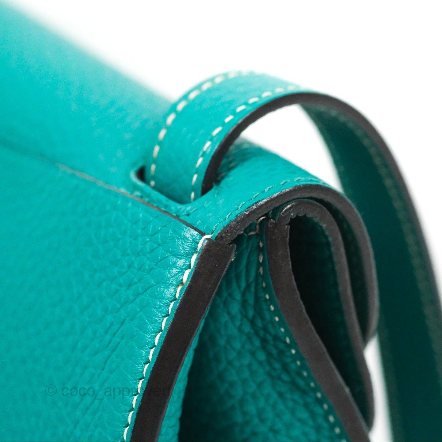 Hermès Halzan 31 Vert Verone Clemence Palladium Hardware