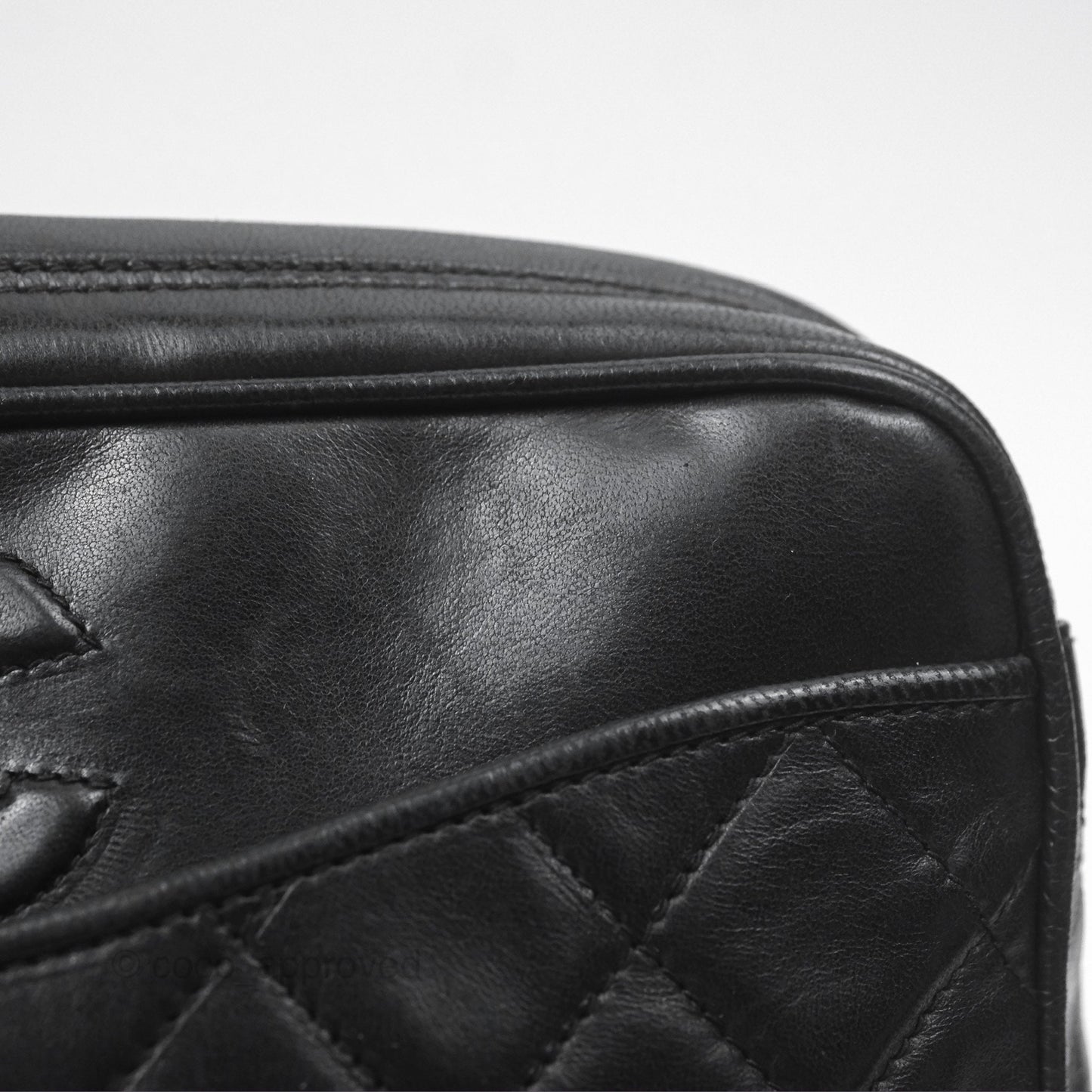 Chanel Vintage Camera Bag Black Lambskin Gold Hardware