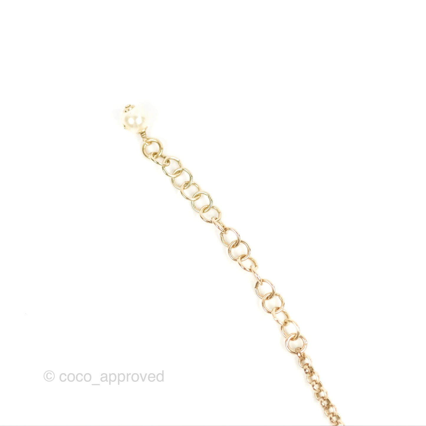 Chanel CC Crystal Blue Necklace Gold Tone 17A