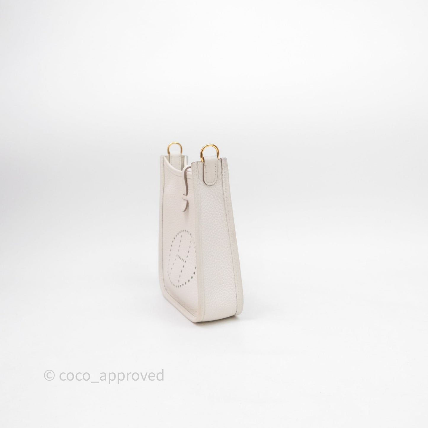 Hermès Mini Evelyne 16 Gris Pale M4 Clemence Gold Hardware