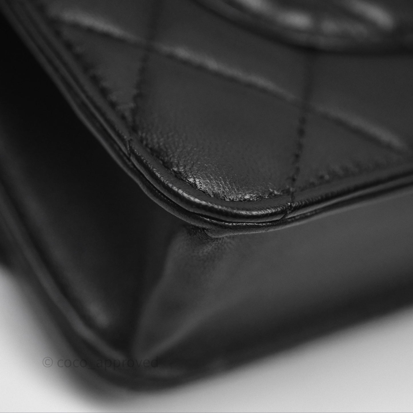 Chanel Quilted Classic Wallet on Chain WOC Black Lambskin Gold Hardware