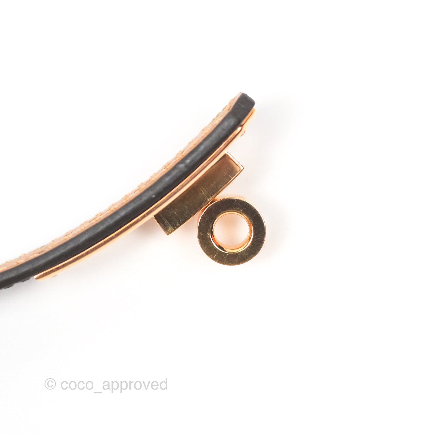 Hermès Kelly Belt Black Epsom Rose Gold Hardware