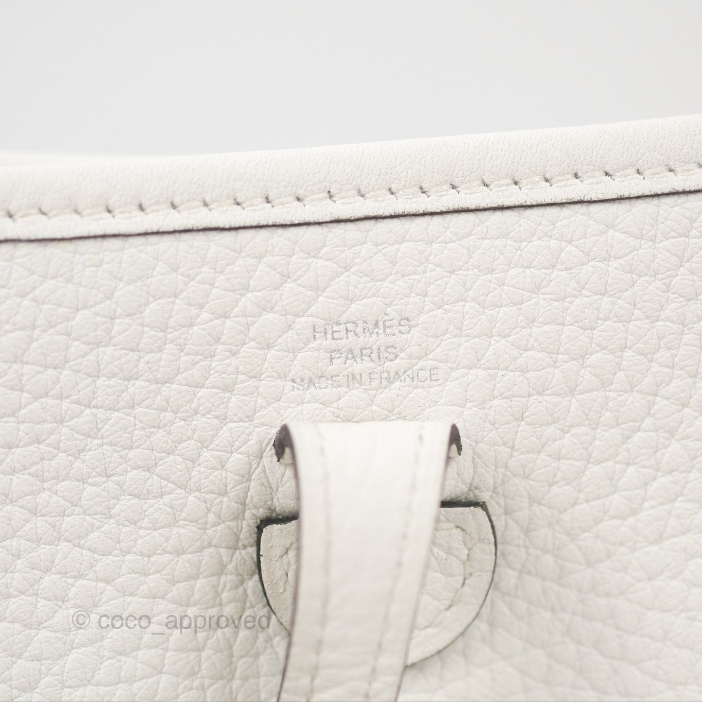 Hermès Mini Evelyne 16 New White Clemence Palladium Hardware