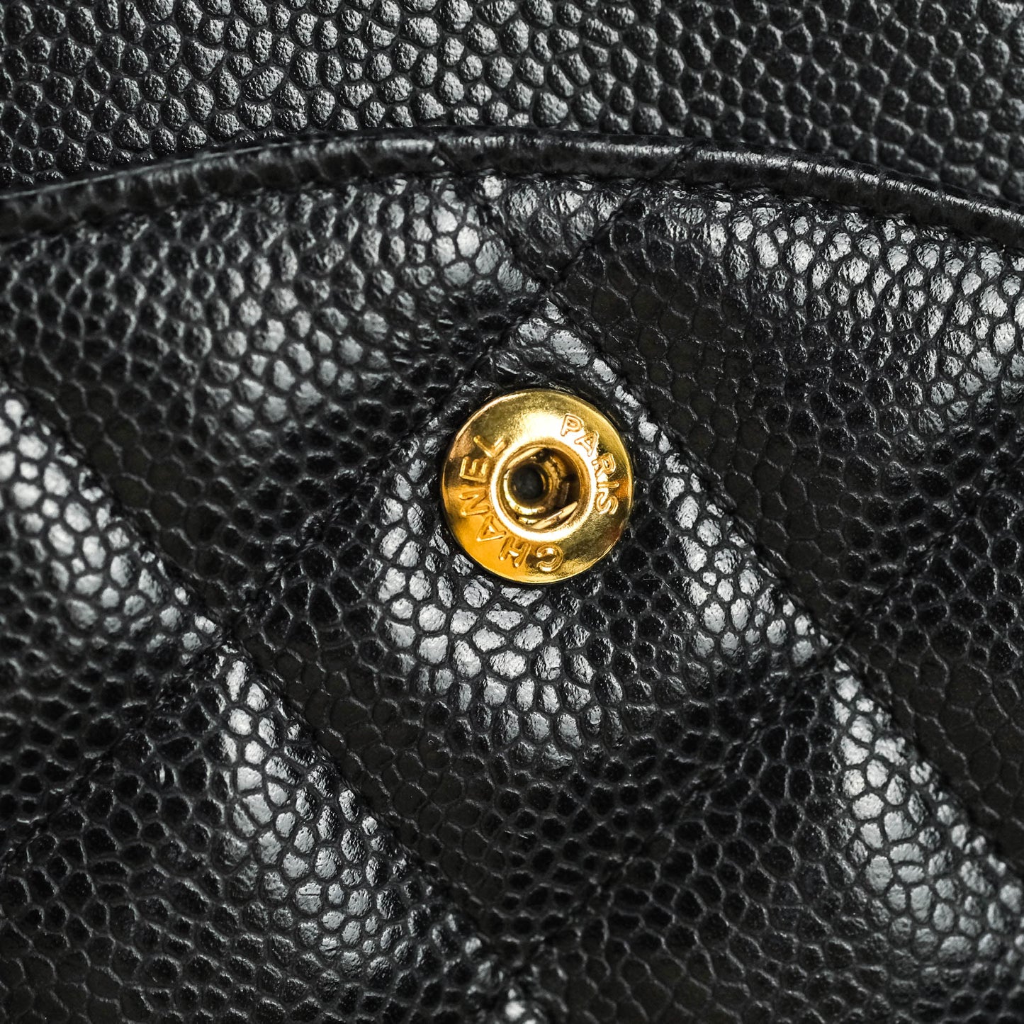 Chanel Jumbo Double Flap Black Caviar Gold Hardware⁣⁣