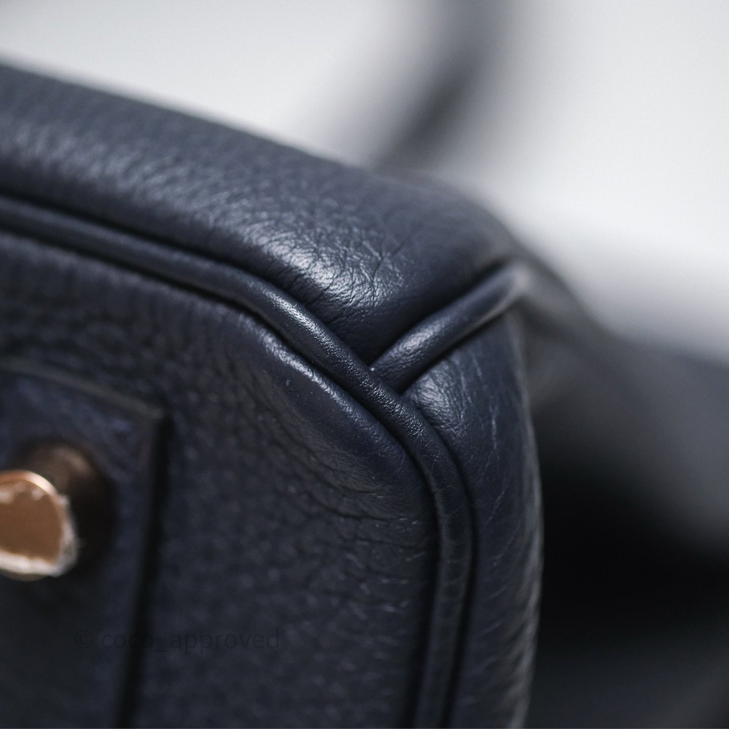 Hermès Birkin 30 Retourne Bleu Nuit 2Z Togo Gold Hardware
