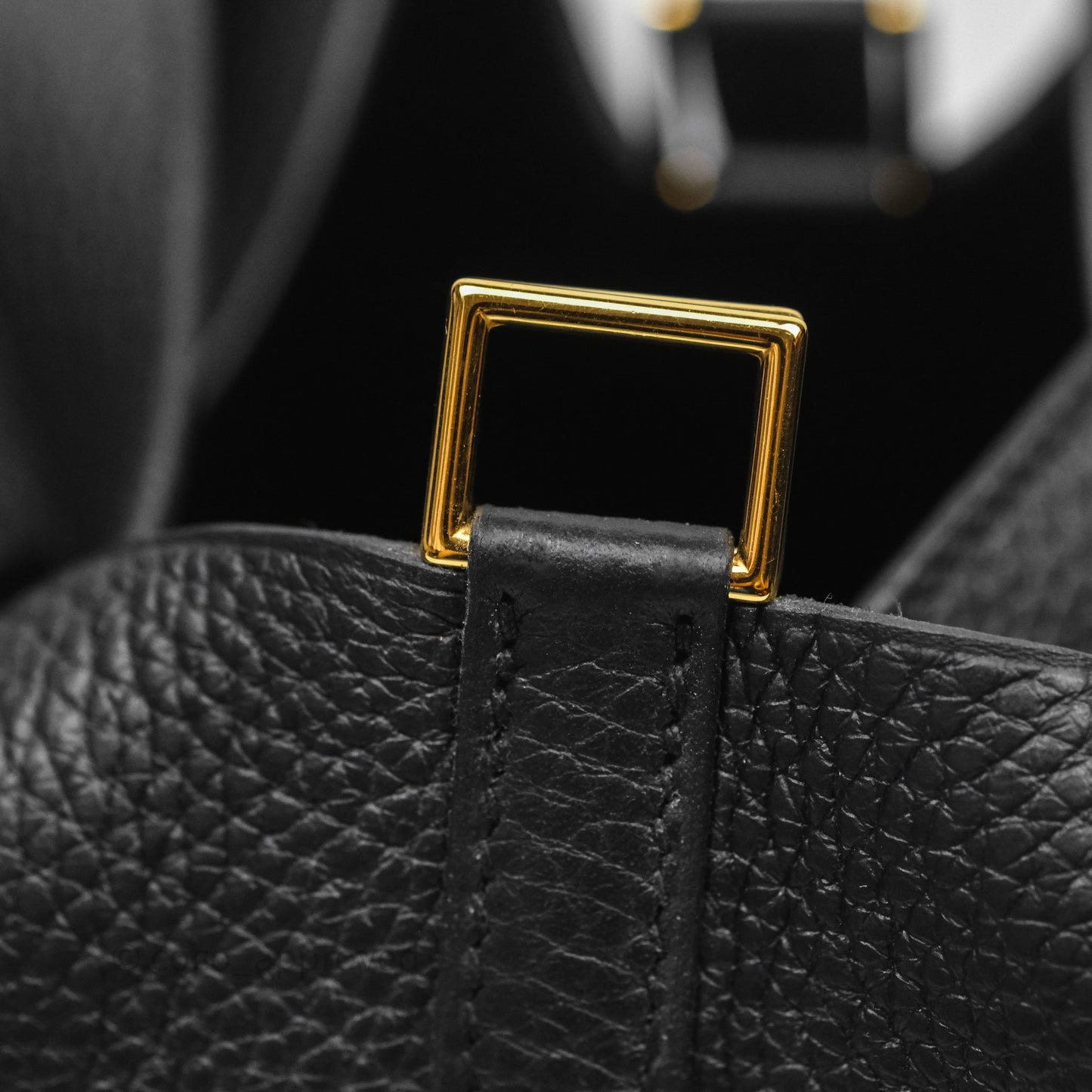 Hermès Picotin 18 Black Noir 89 Clemence Gold Hardware