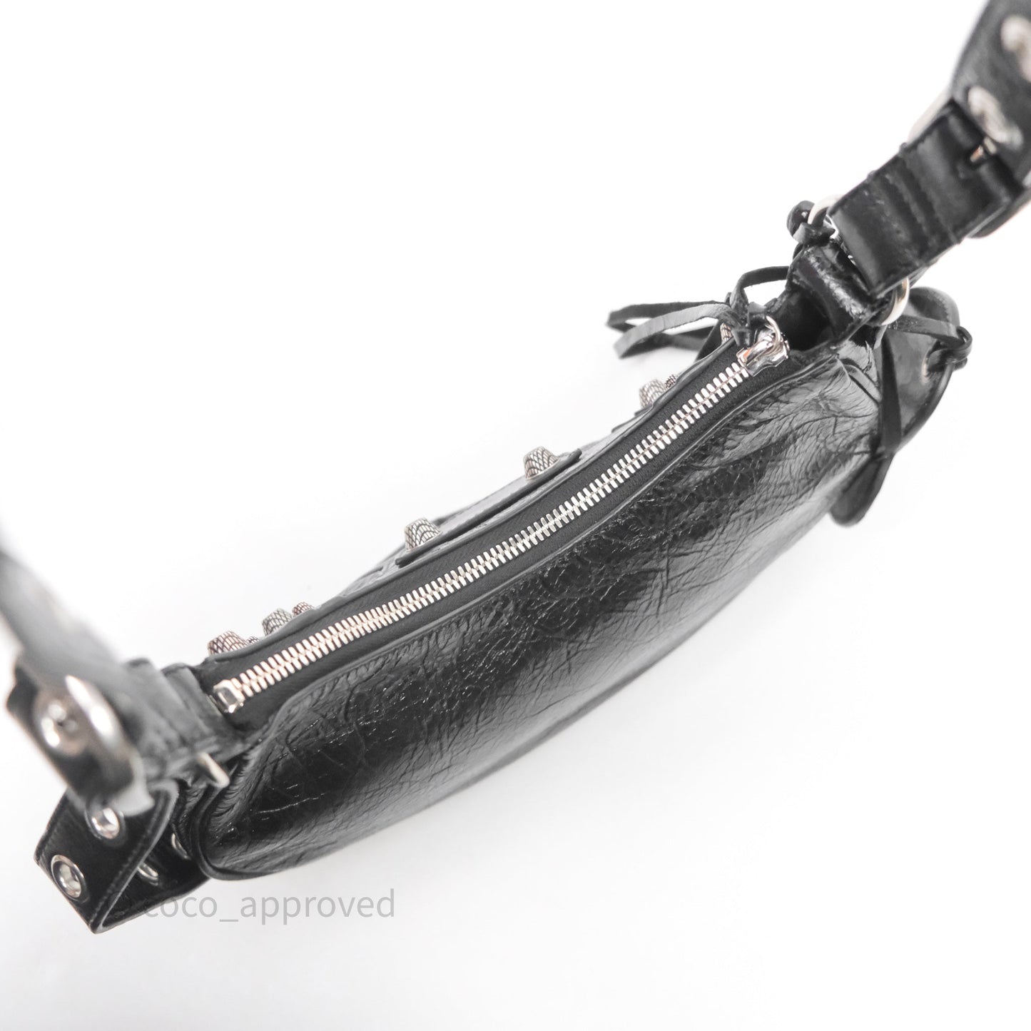 Balenciaga Le Cagole Shoulder Bag Black Calfskin Silver Hardware