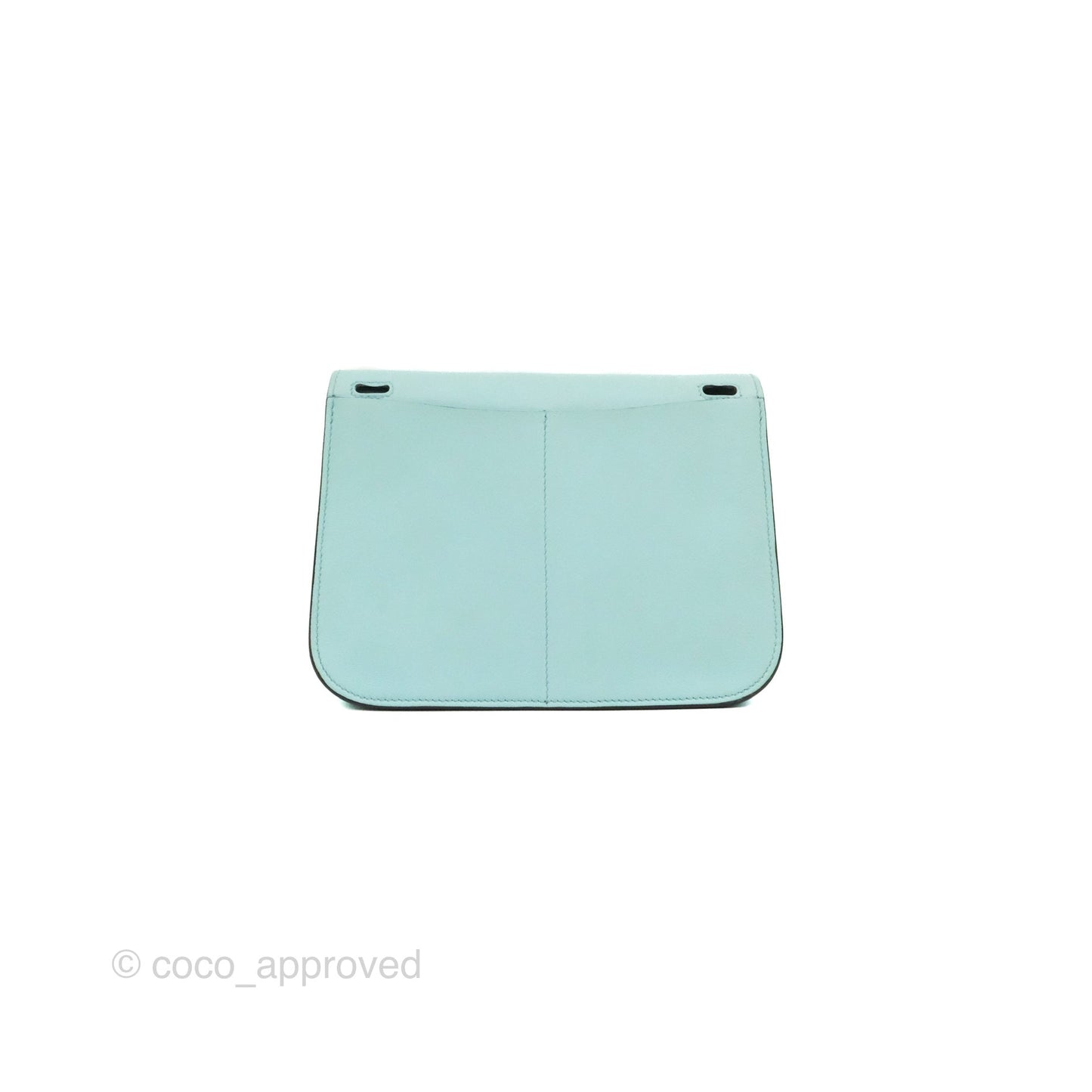 Hermès Halzan 22 Mini Aqua Swift Palladium Hardware