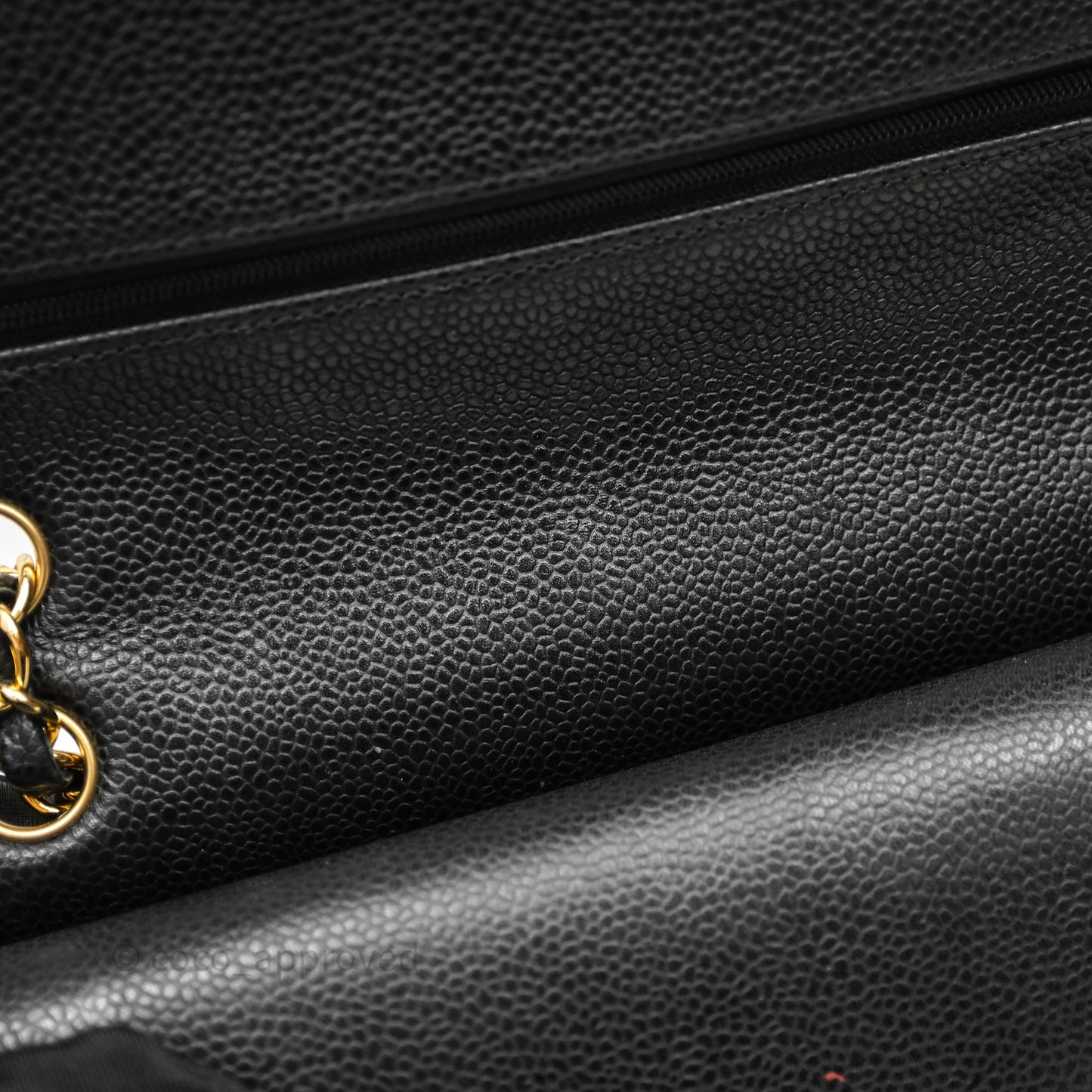 Chanel Classic M/L Medium Flap Quilted Black Caviar Gold Hardware