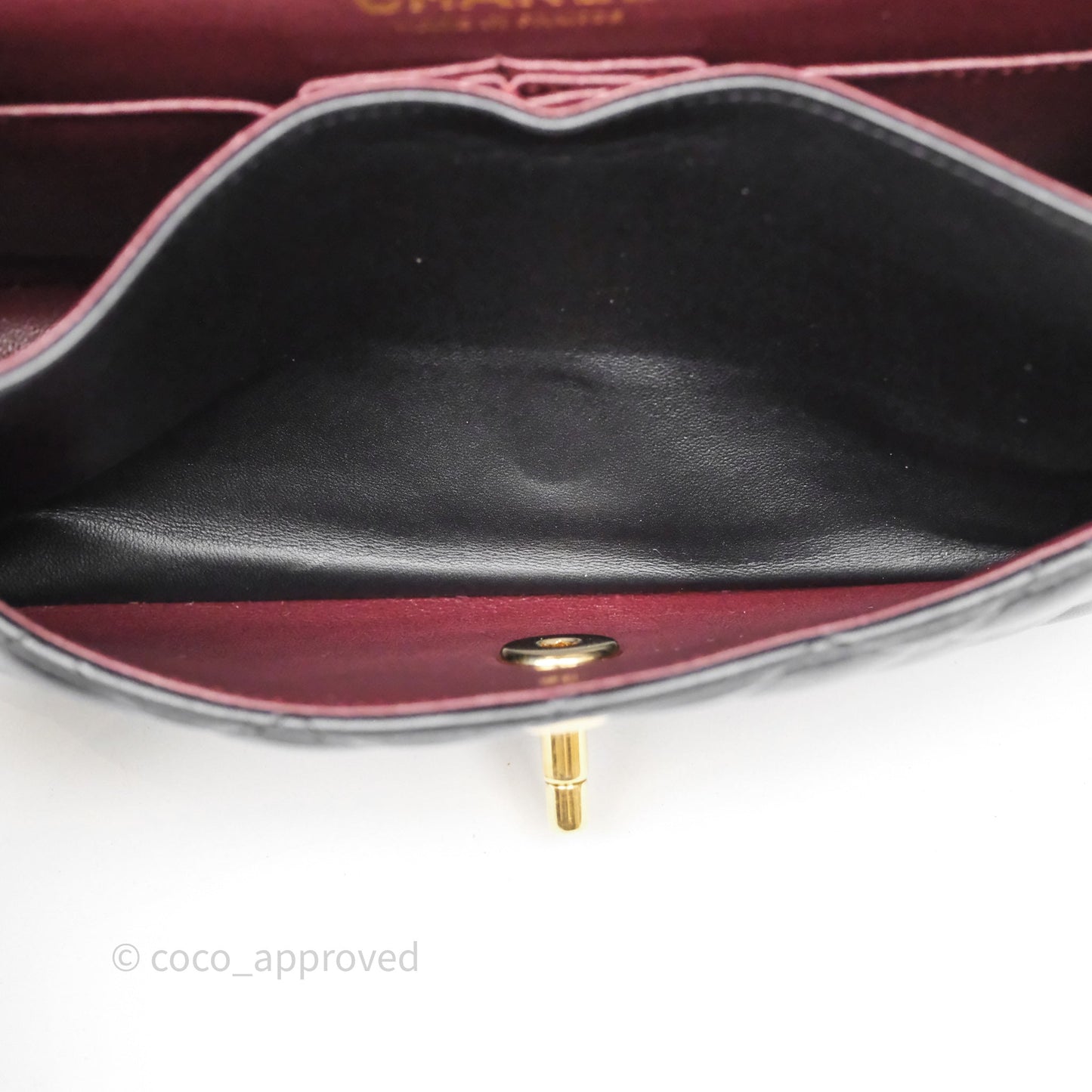 Chanel Small Classic Flap Quilted Black Lambskin Gold Hardware