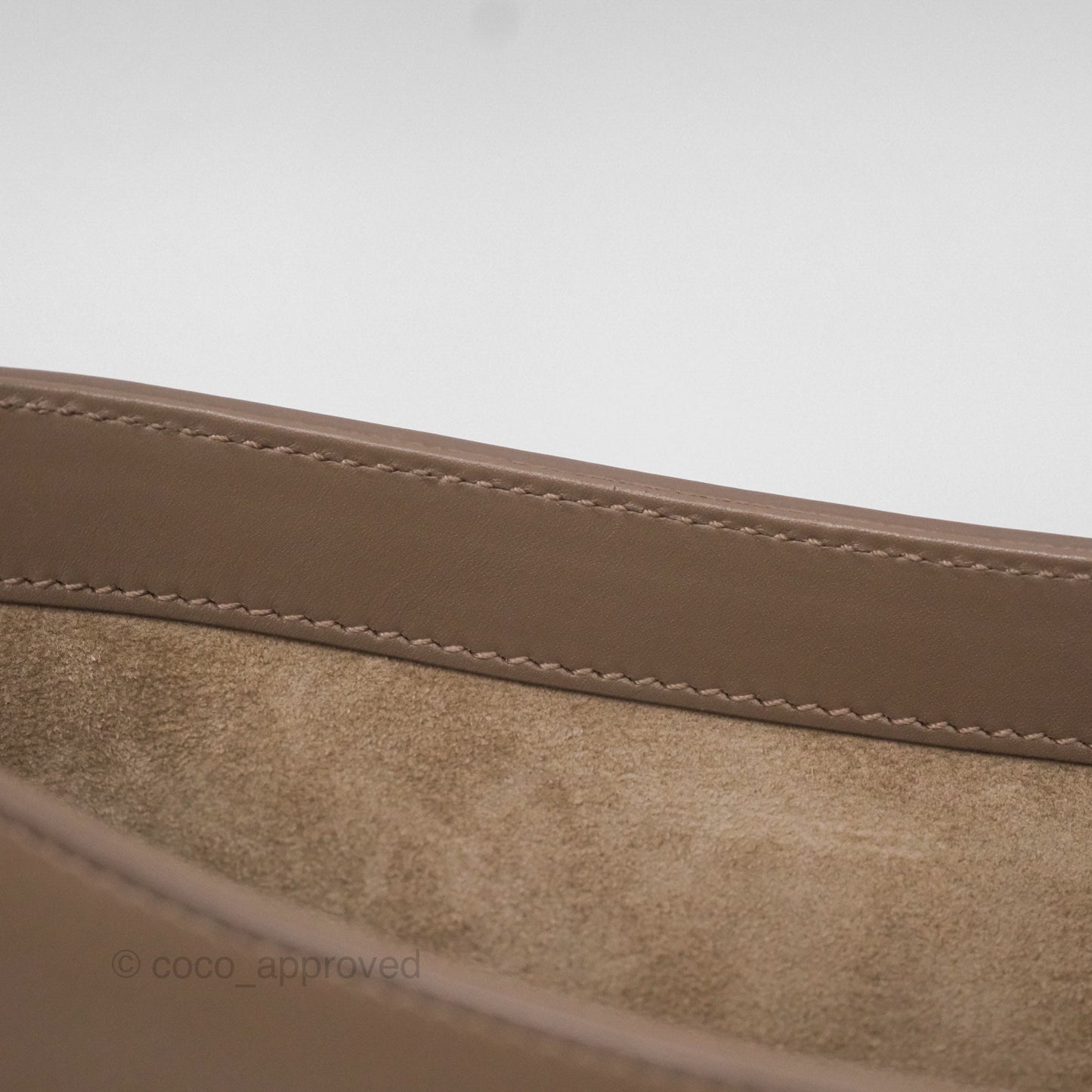 Saint Laurent Le 5 À 7 Taupe Calfskin Bronze Brass Hardware
