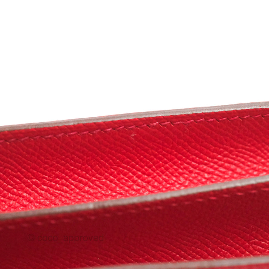 Hermès Constance 24 Rouge Casaque Epsom Gold Hardware