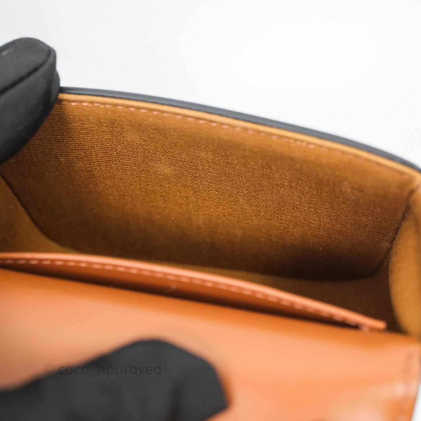 Celine Mini Triomphe Canvas Tan Calfskin