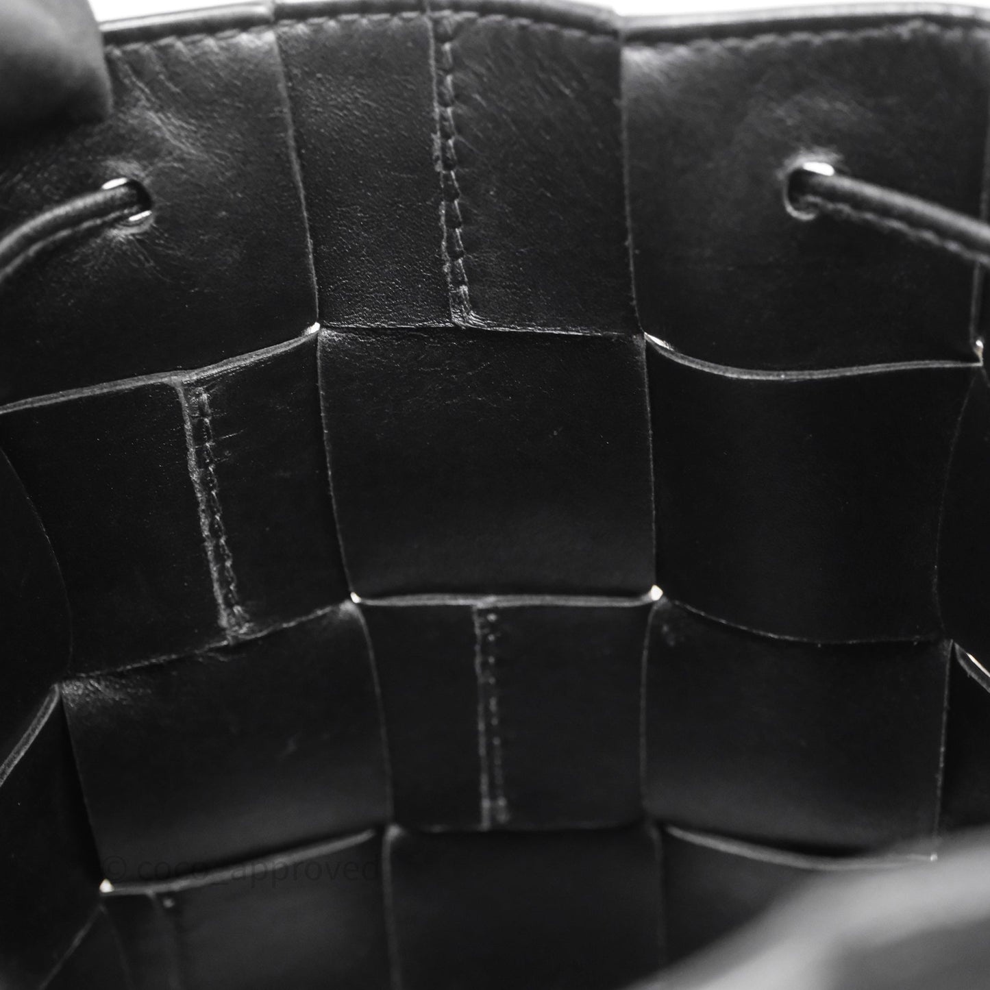 Bottega Veneta Small Cassette Bucket Bag Black Lambskin
