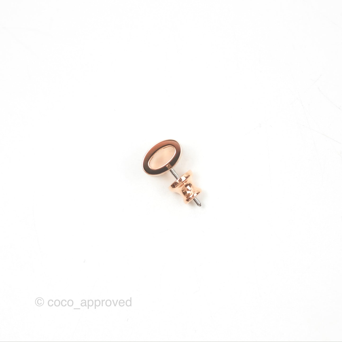 Hermès Mini Pop H Earrings Marron Glace Rose Gold