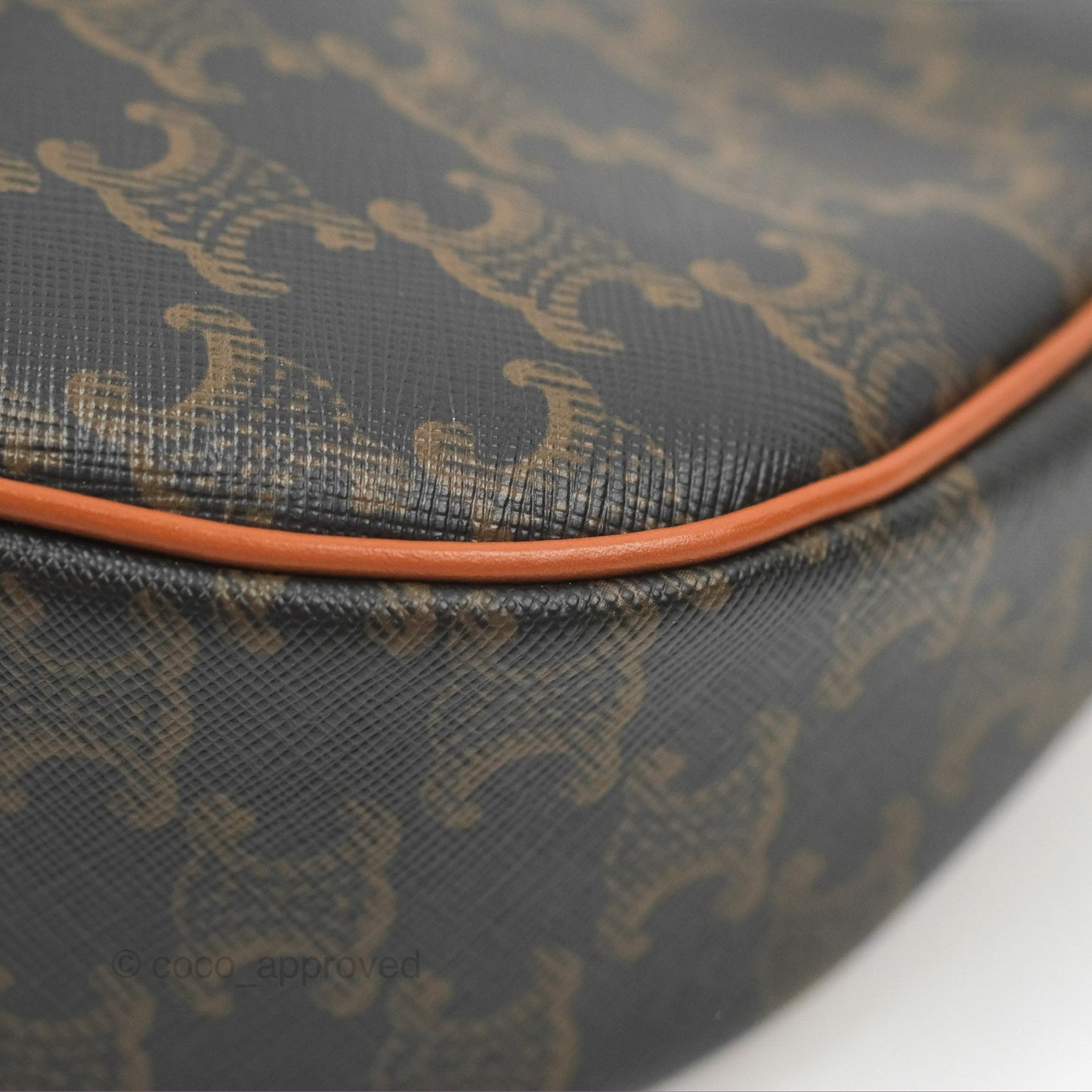 Celine Medium Ava Triomphe Bag Triomphe Canvas Tan Calfskin