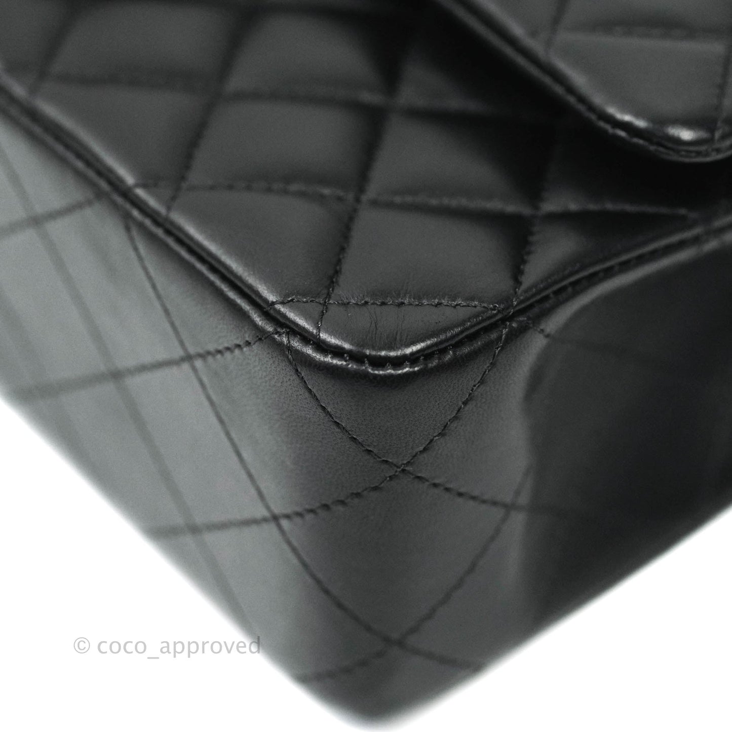 Chanel Classic M/L Black Lambskin Gold Hardware