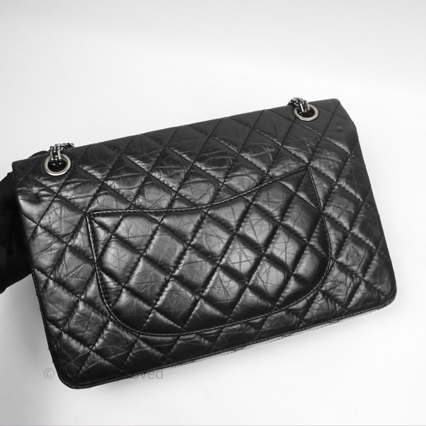 Chanel Reissue Quilted Aged Calfskin Black Ruthenium Hardware 226