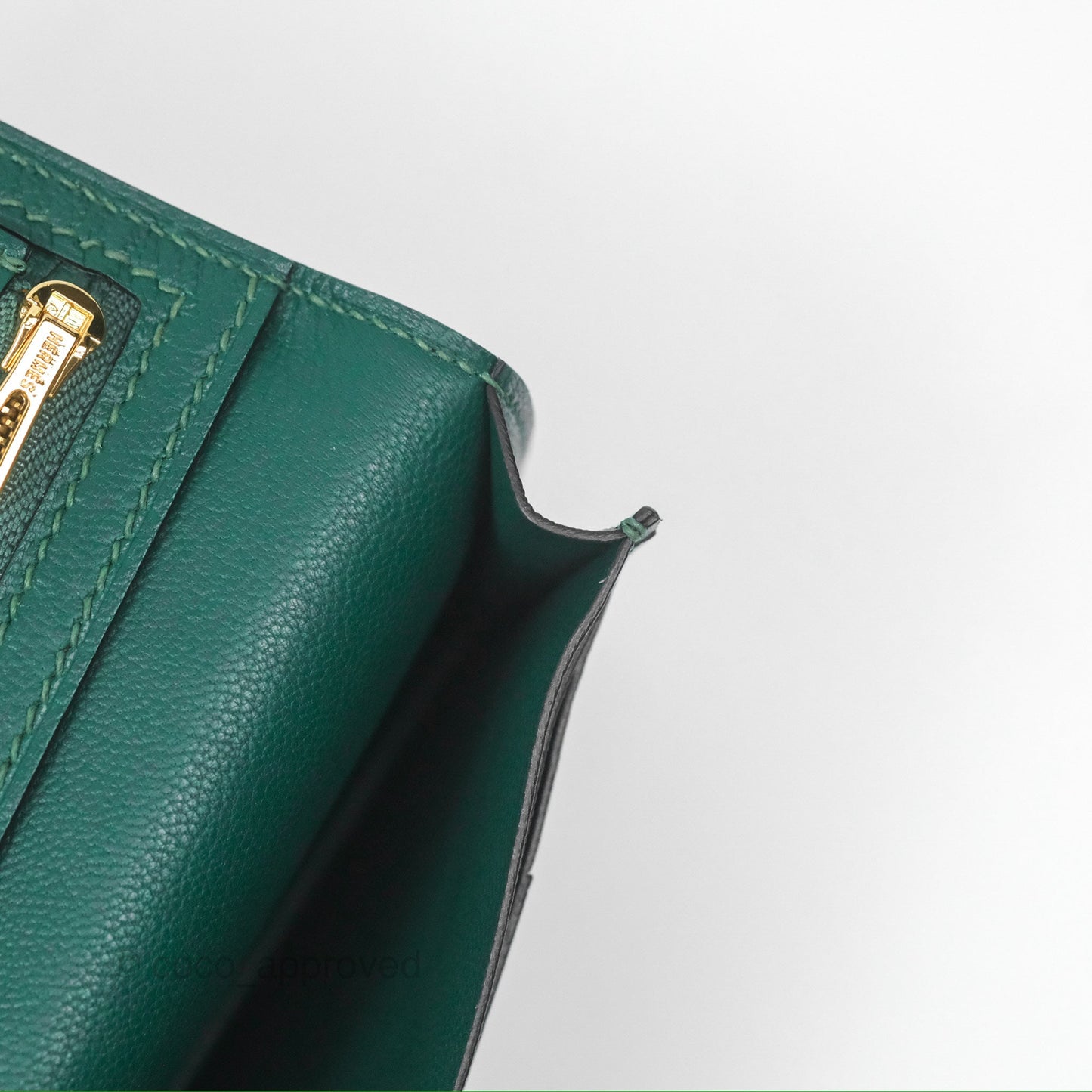 Hermès Vintage Bearn Wallet Green Lizard Gold Hardware