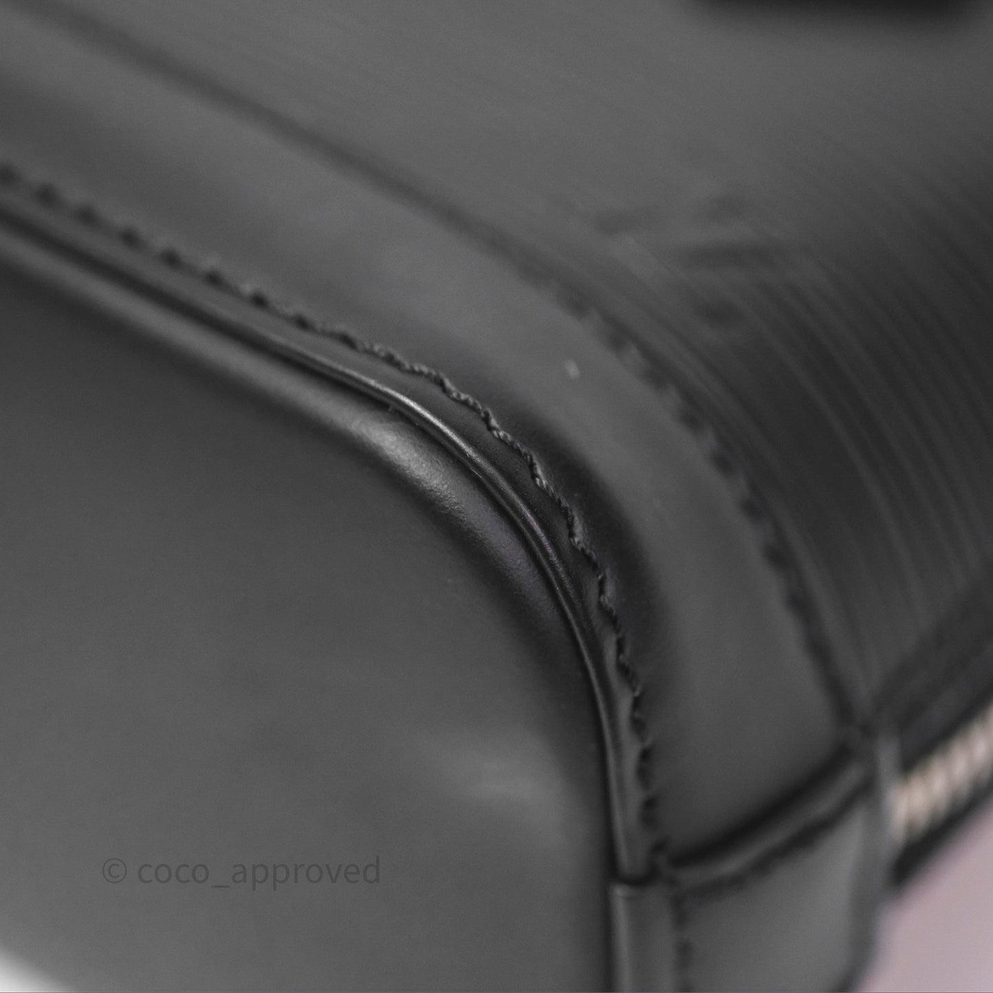 Louis Vuitton Alma Nano Black Silver Hardware