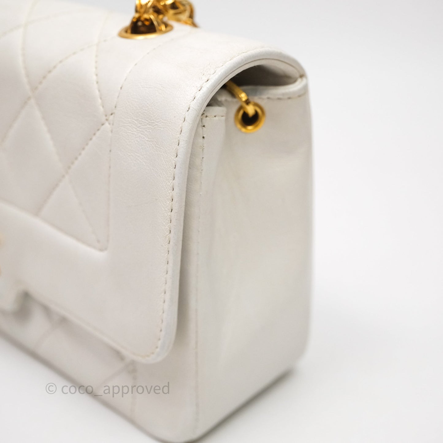 Chanel Vintage Mini Bijoux Chain Flap Bag White Gold Hardware